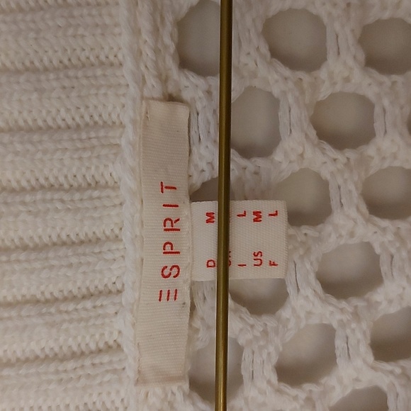 Esprit White Mesh Top/ Vintage/Sz M/ Womens/Summer/ Beach - Picture 5 of 10